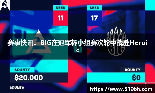 赛事快讯：BIG在冠军杯小组赛次轮中战胜Heroic