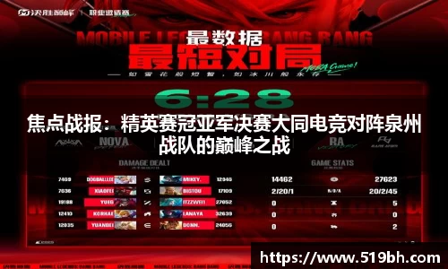 焦点战报：精英赛冠亚军决赛大同电竞对阵泉州战队的巅峰之战